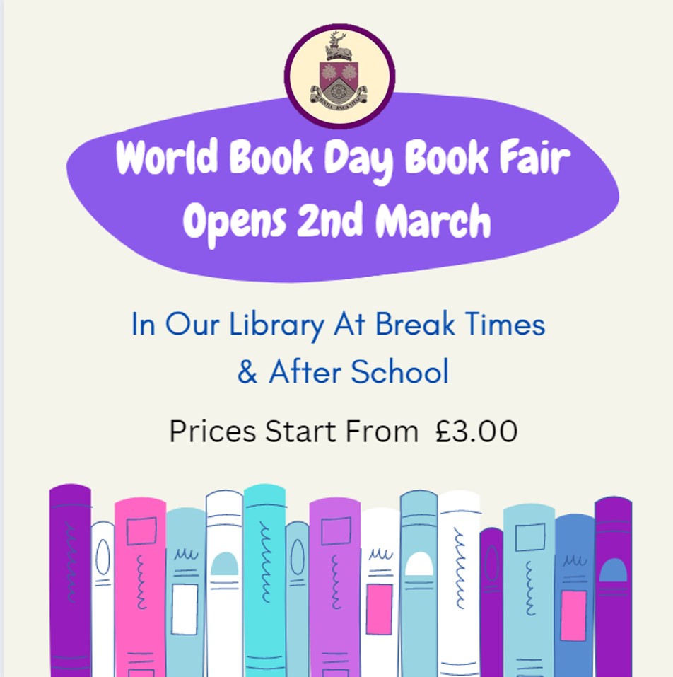 Advert for Book Fair taking place on 2nd March onwards